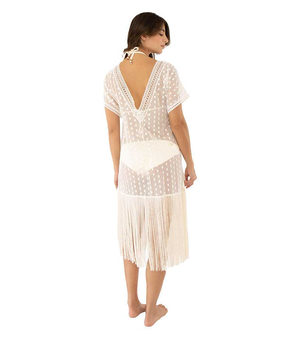 Violet Ivory Mesh Cover Up By Milonga Kayokoko Swimwear