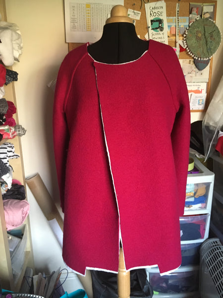 clare coat in boiled wool