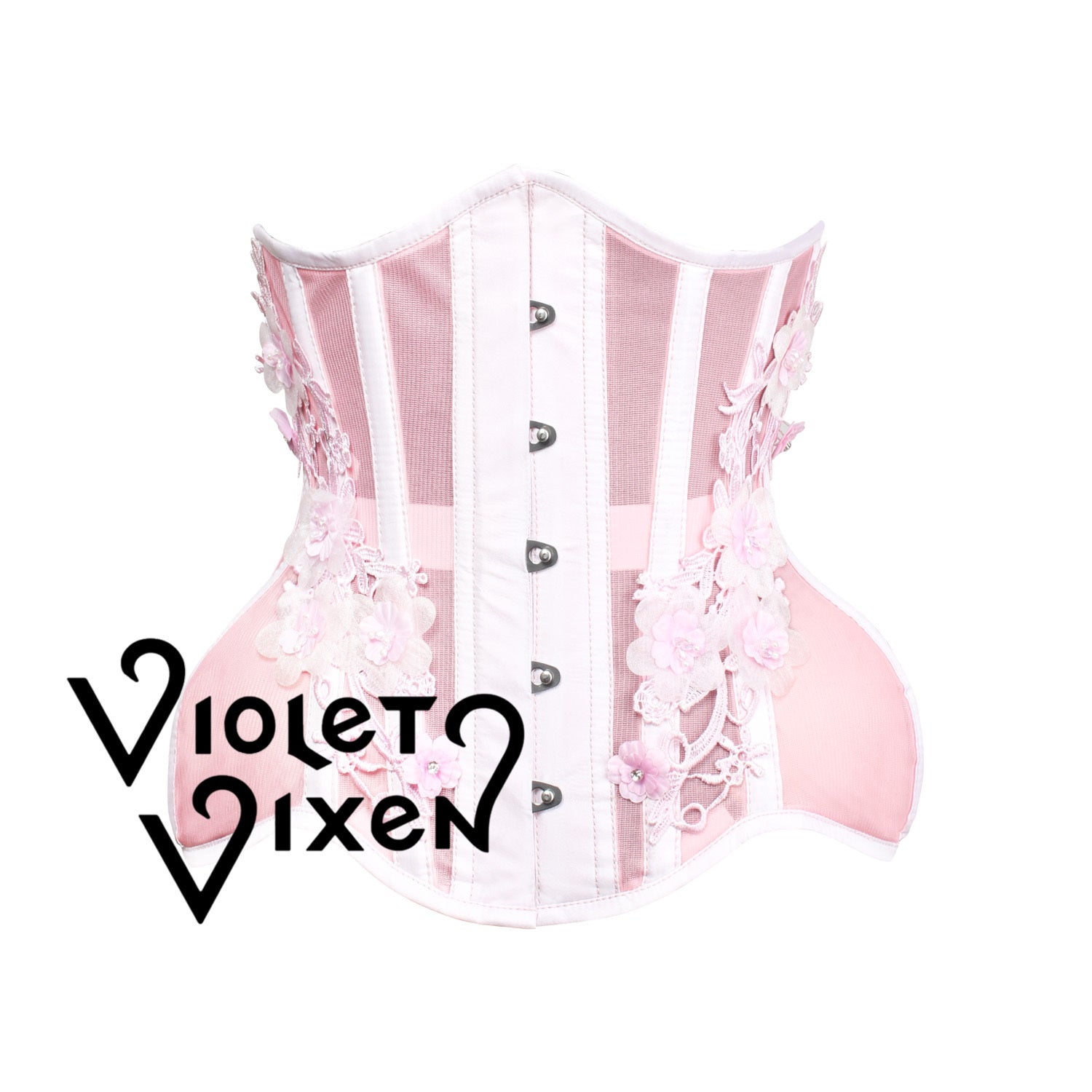 Perforeren Verwijdering Groet Pink Petals Underbust Corset – Violet Vixen