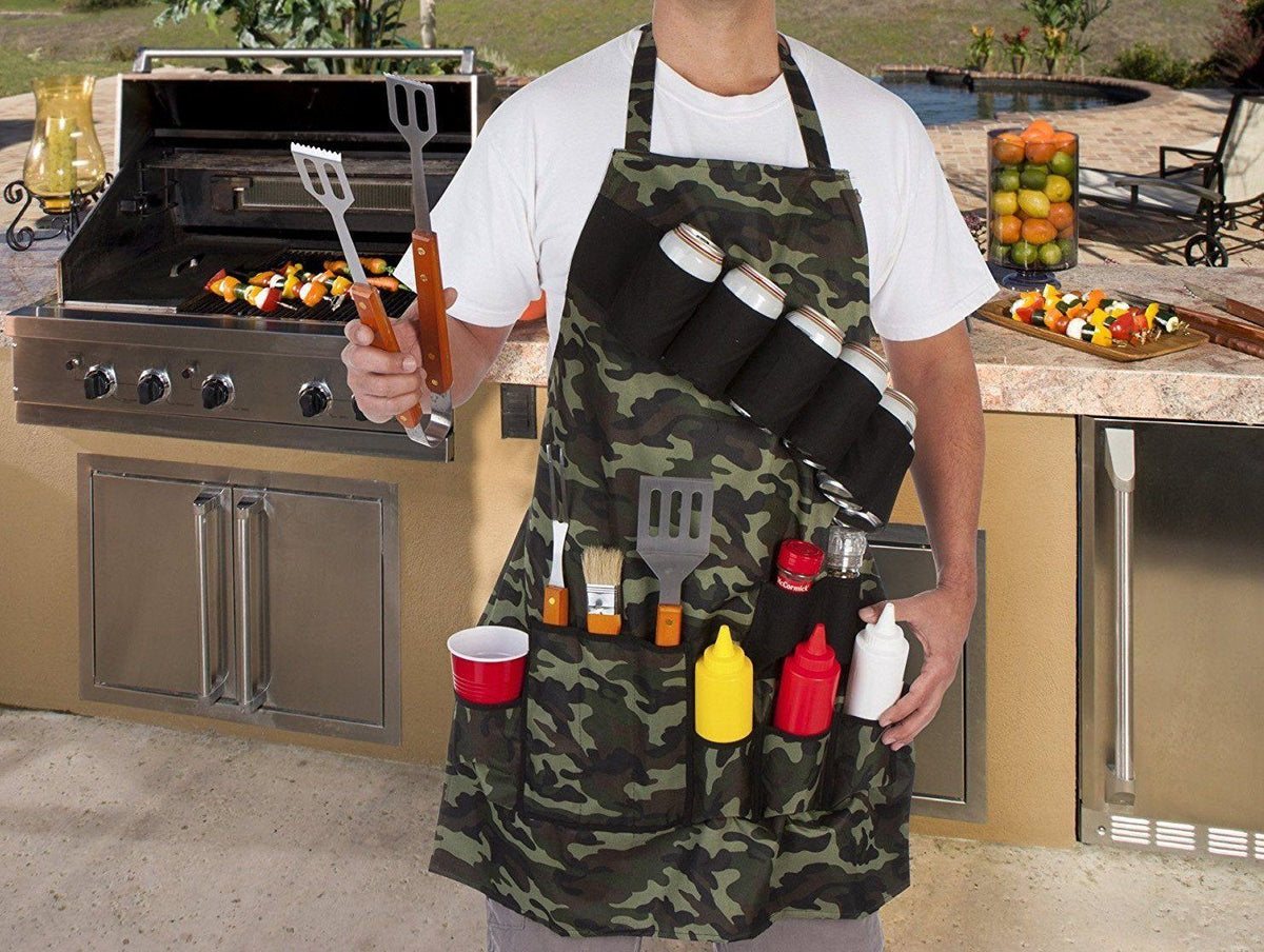 camo cooking aprons