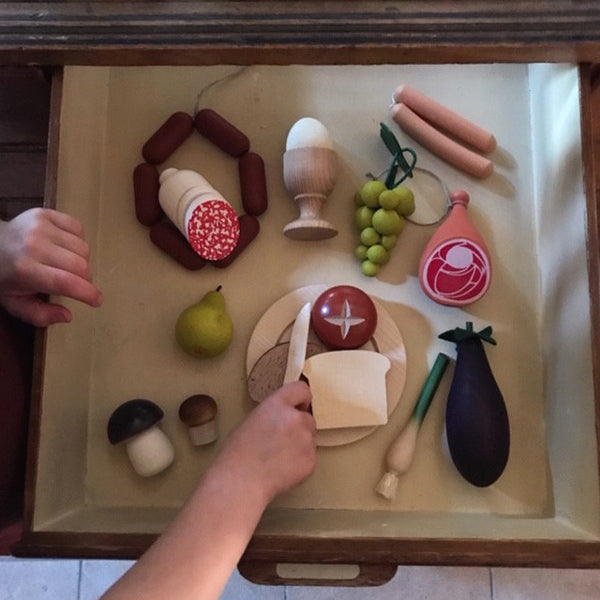 erzi wooden play food