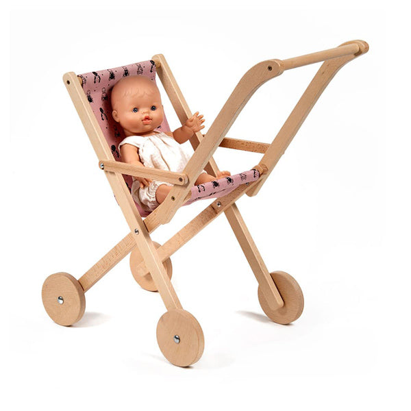 wooden doll carriage