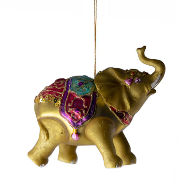 Discreet Kwelling van mening zijn Vondels Glass Shaped Christmas Ornament - Decorated Elephant – Elenfhant