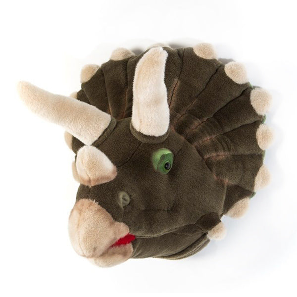 plush dinosaur head wall mount