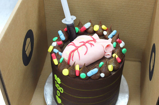 Celebration Heart Cake with Bespoke Decorations