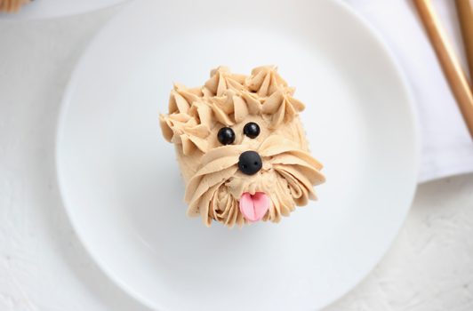 Bespoke Puppy Cupcakes delivered to a cool office in London!