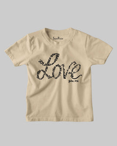 Love John 3:16 Bible Verse Scripture Christian Kids T shirt