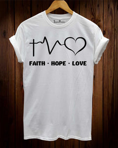 Hope Faith Love Christian T Shirt