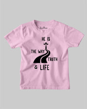 He's The Way Truth and Life Pathway Jesus Christian Kids T Shirt