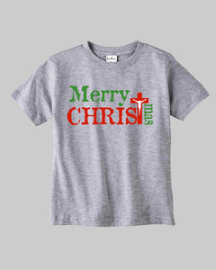 Merry Christmas Jesus Christ Christian Children T shirt