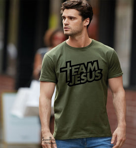 Team Jesus Gospel Slogan Christian T Shirt - Super Praise Christian