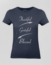 Christian Women T shirt Thankful Grateful Blessed