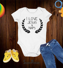 I Love Jesus And Naps Christian Faith Baby Bodysuit