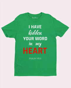 I Have Hidden Your Word In My Heart Hope Christian T Shirt