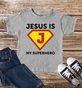 Jesus Is My Superhero Kids T Shirt