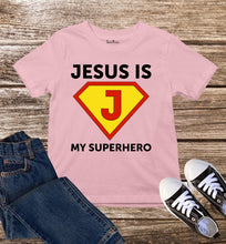 Jesus Is My Superhero Kids T Shirt