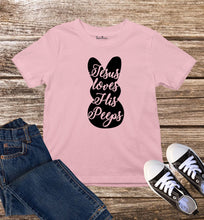 Jesus Loves His Peeps Kids Easter T Shirt