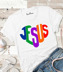 Jesus Rainbow T Shirt