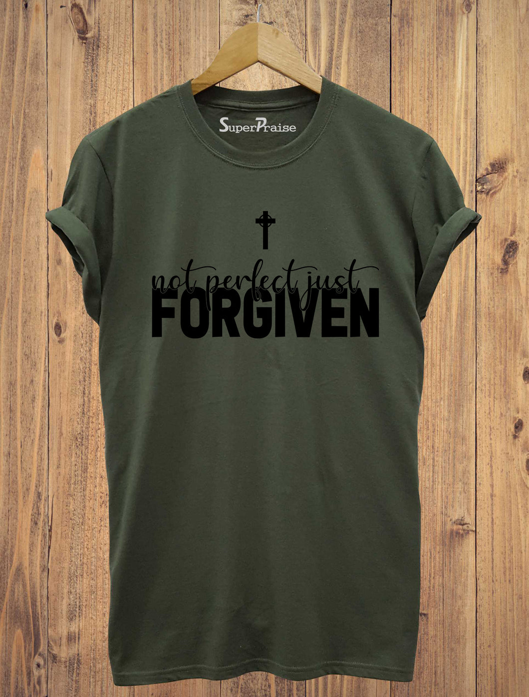 Not Perfect Just Forgiven Christian T Shirt