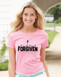 Not Perfect Just Forgiven Christian T Shirt