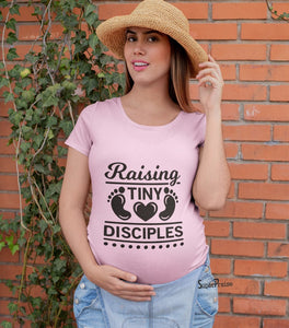 Raising Tiny Disciplines Maternity T Shirt