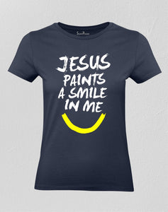 Christian Women T shirt Jesus Paints Devotion Hope Salvation