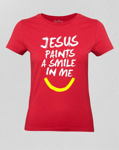 Christian Women T shirt Jesus Paints Devotion Hope Salvation