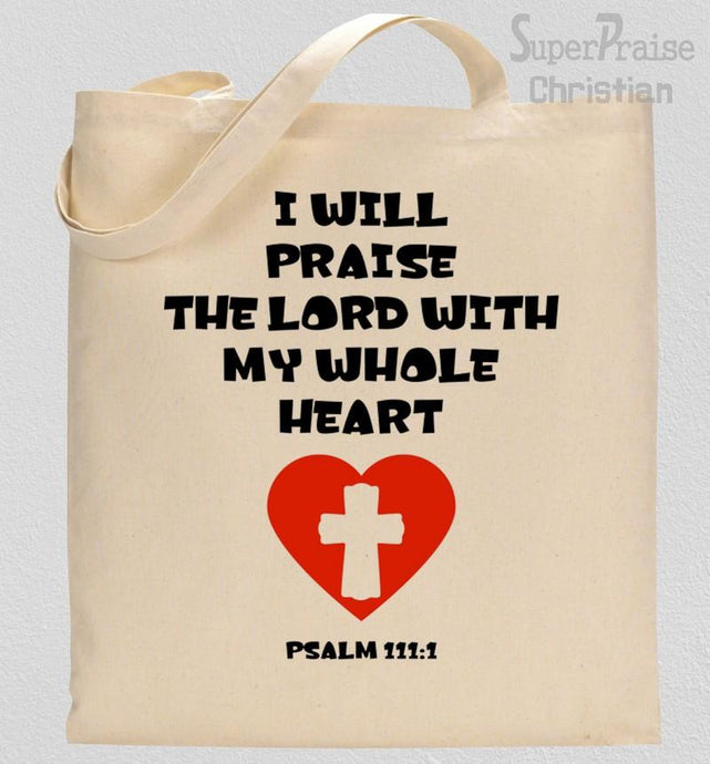 With My Whole Heart Tote Bag