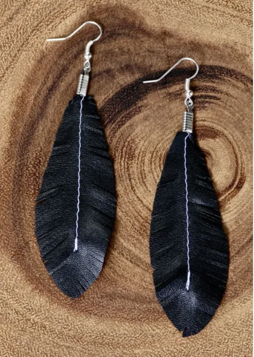 Syd Nichole - Black Roaring Feathers Earrings