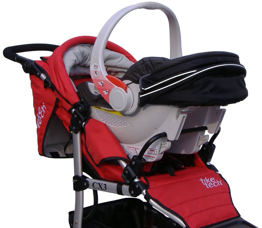 tike tech double stroller car seat adapter