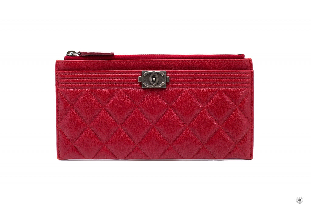 Chanel Boy Pouch Red Caviar Pouch Sbhw – Italy Station