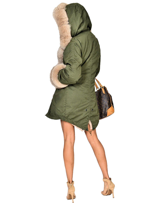 mountainviewsimmentals Thickened Warm Milk Beige Faux Fur Casual Parka Fashion Luxury Women Hooded Long Winter Jacket Overcoat EU SIZE S-2XL-3XL