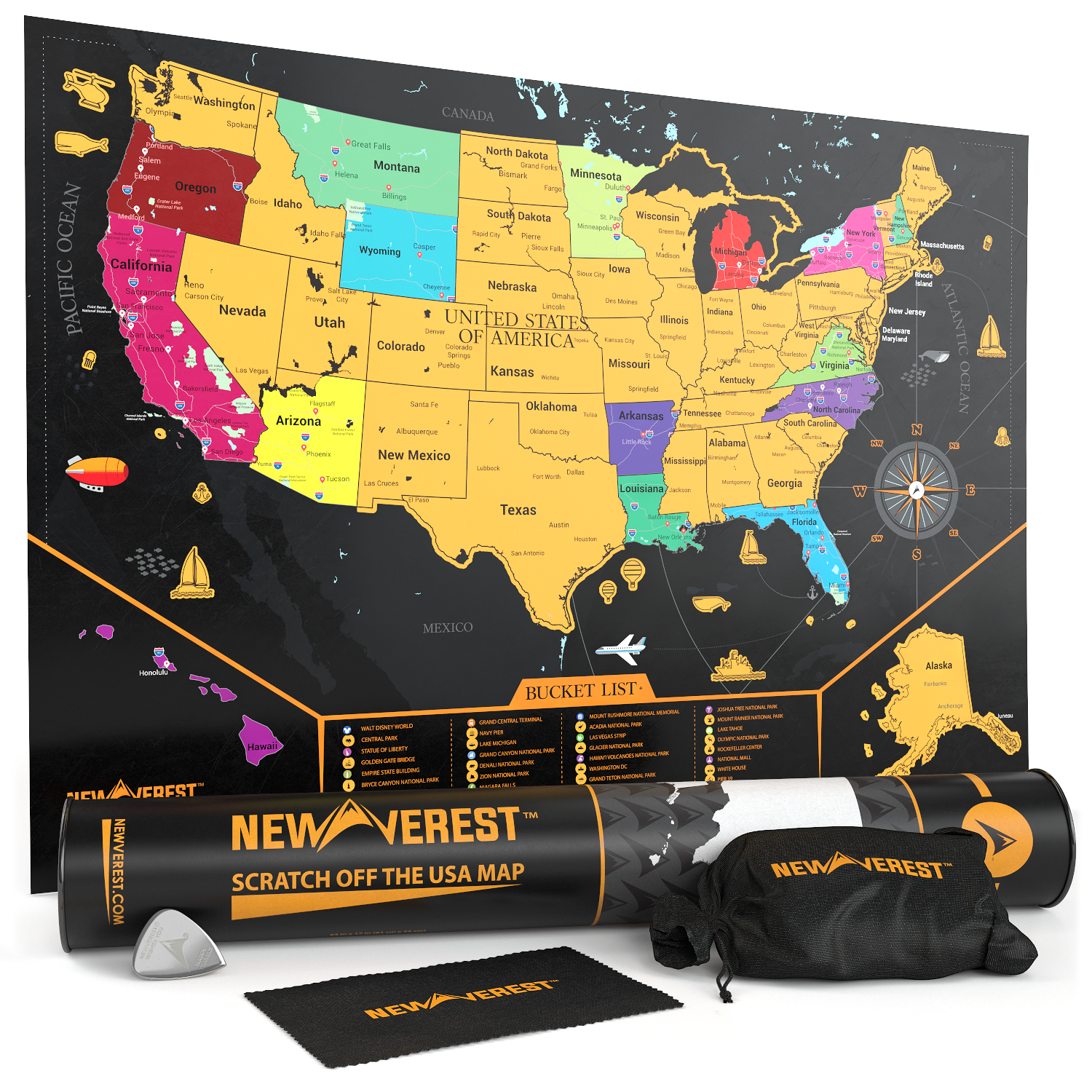 Scratch Off Map Usa Scratch Off Map Usa: Mark All Your Adventures | Newverest.com