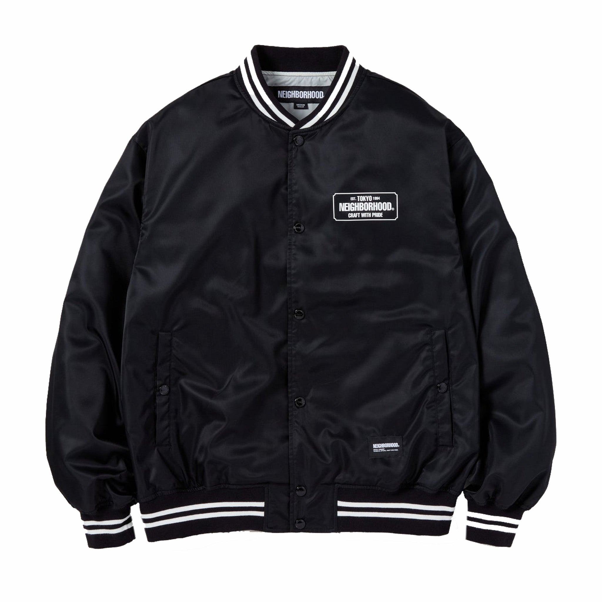 August – Neighborhood Baseball Jacket (Black)