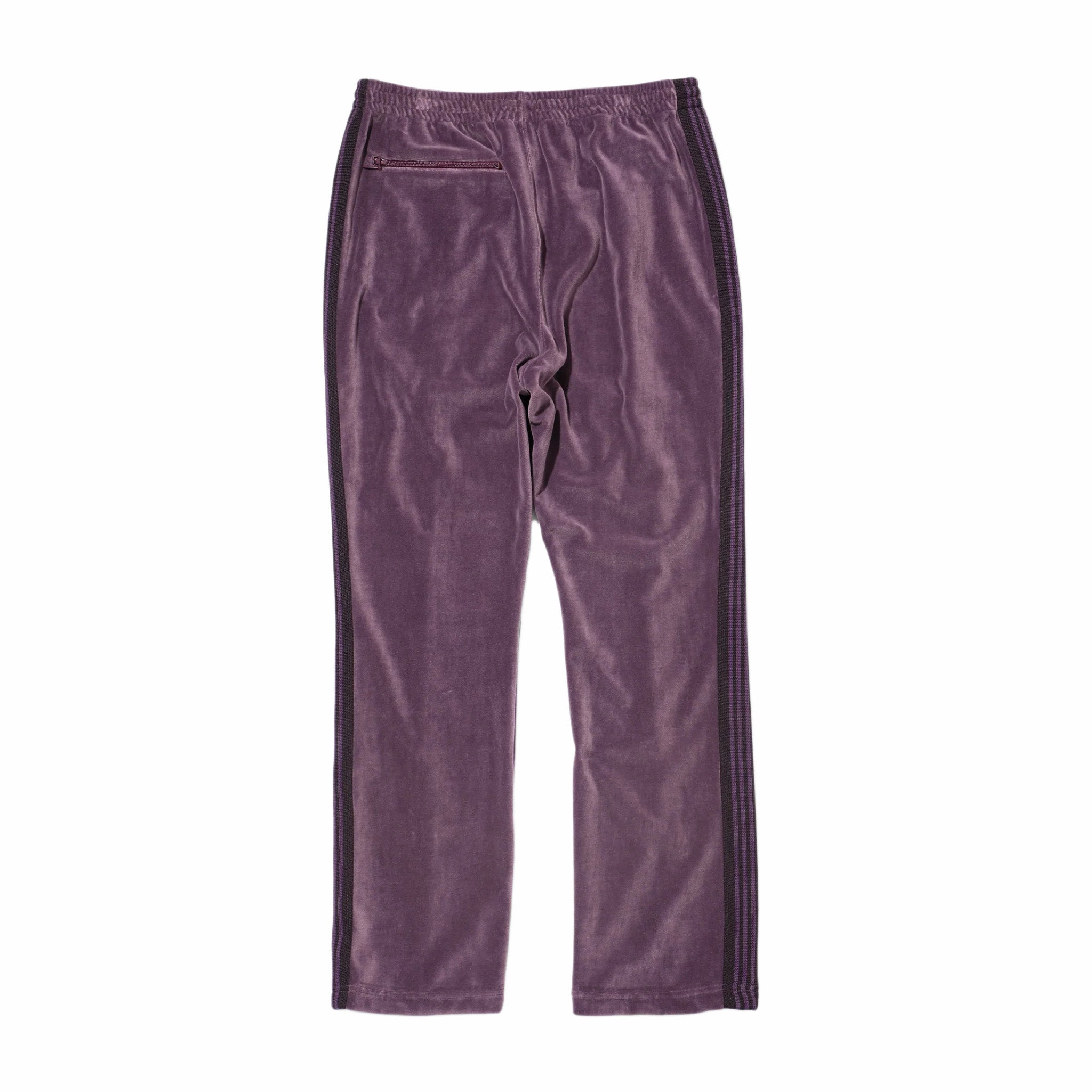 Needles Narrow Track Pant - C/PE Velour (Purple/Black)