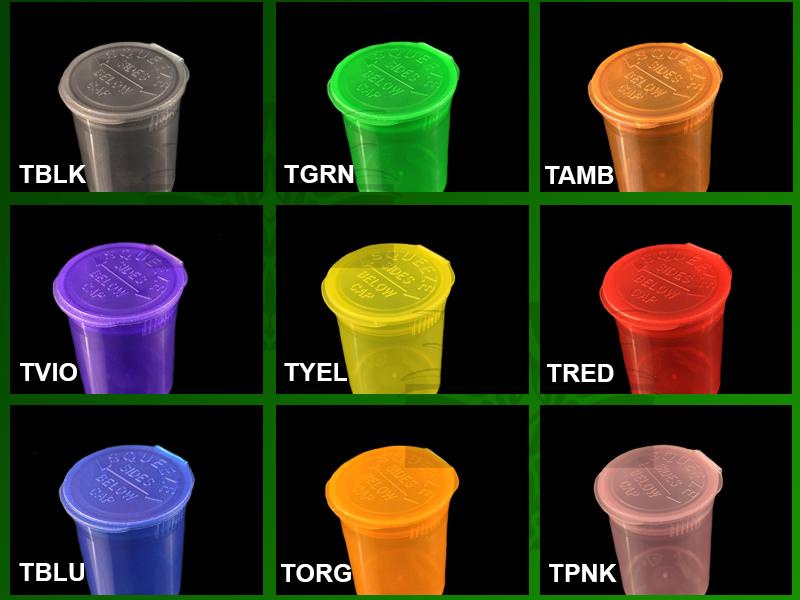 19 Dram TRANSPARENT Color Pop Top Containers 900/Box