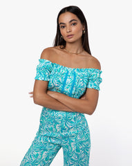 Jade Pant - Sunflower Aqua