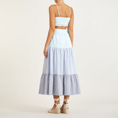 Jane Top - Seersucker Aqua