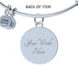 Luxury Bangle Circle Pendant - Love is Patient - Love is Kind - Gift for Women