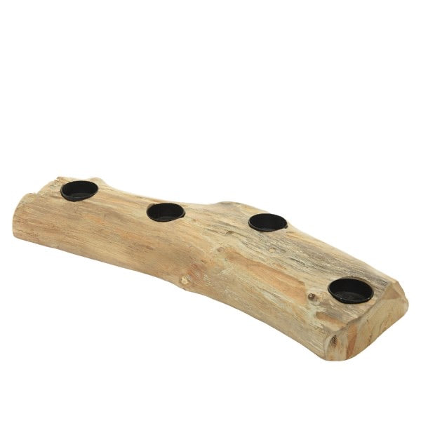 50cm Teak Candle Holder