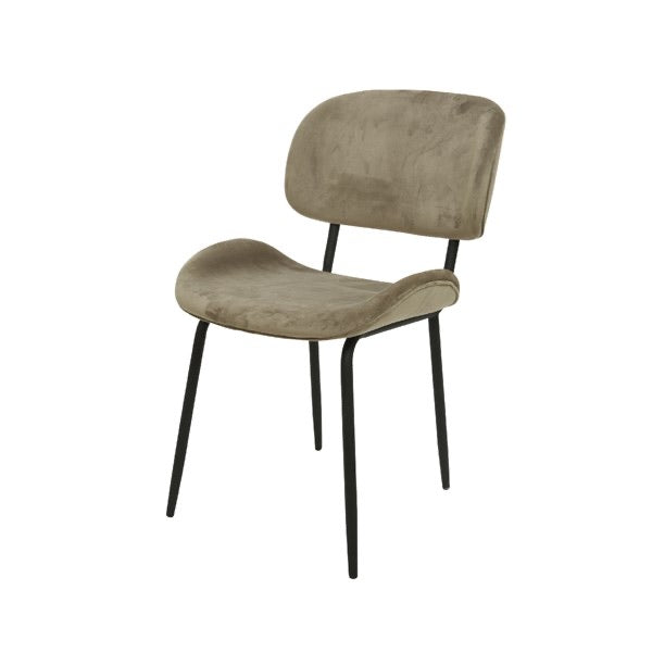 Taupe Velvet Dining Chair