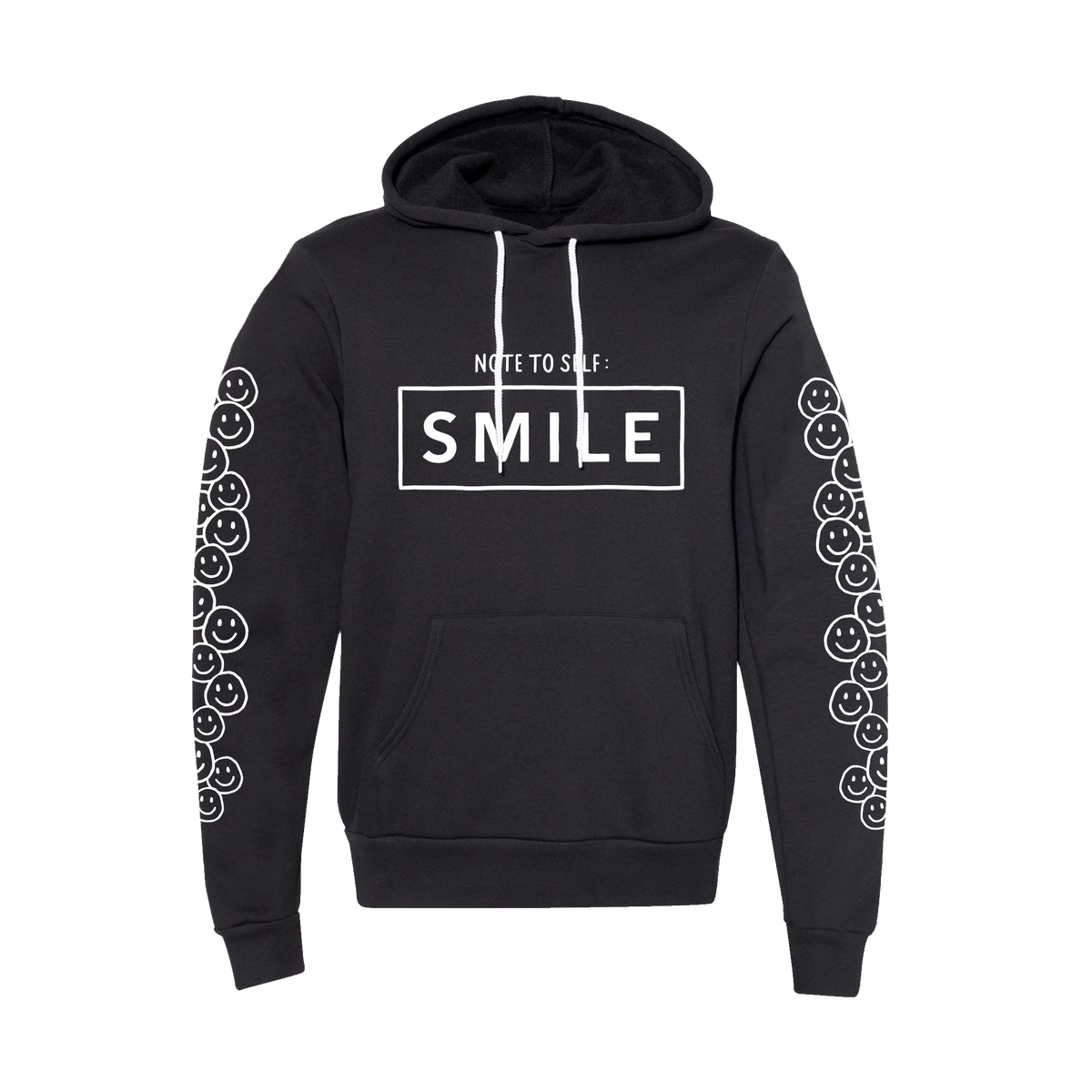 black and white smile hoodie