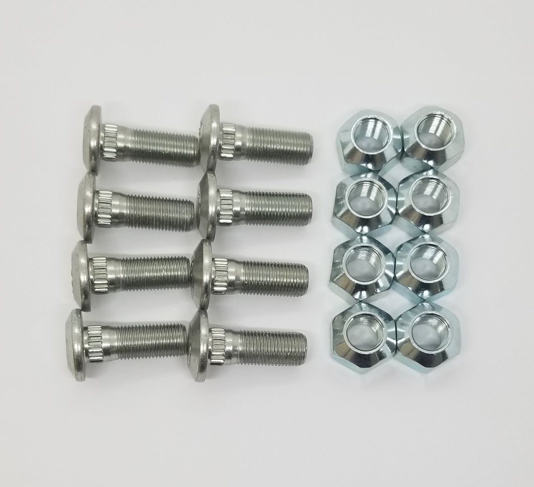 Set of 8 Lug Studs with Nuts Fits CAT 236B2 1595772 1427493 Rubber