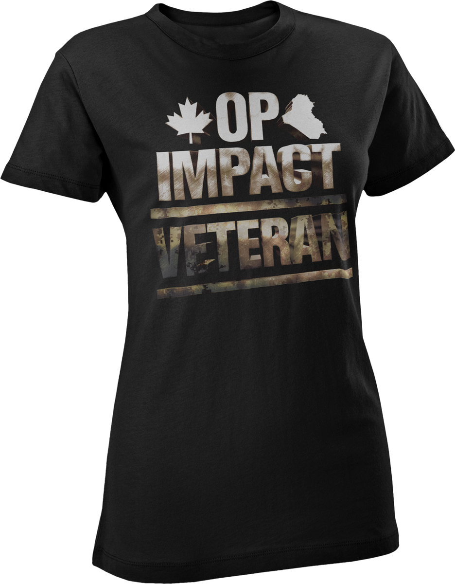 Operation Impact Veteran Canadian Military Womens T Shirt Canada For Victory