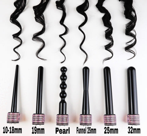 6 in 1 ceramic curling wand bedazzled The Glamour Addict