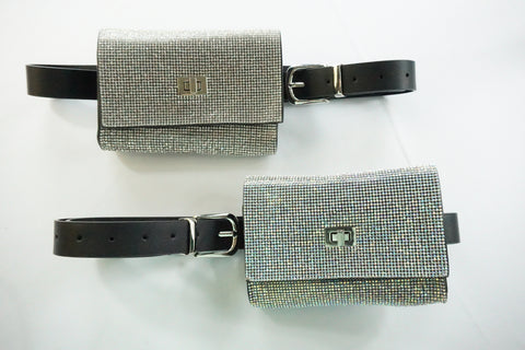 rhinestone crystal belt bag