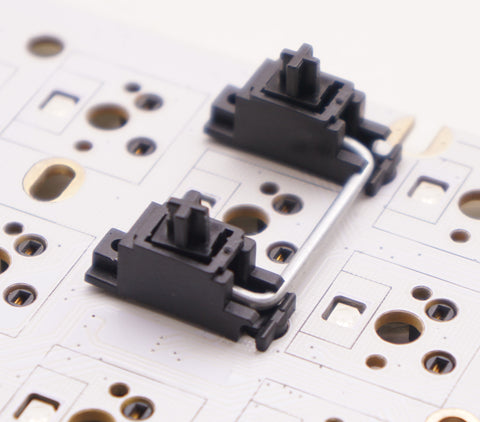 GMK Screw-in Stabiliser affixed to PCB