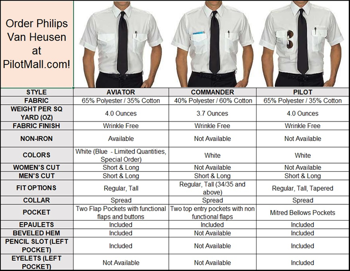 Philips Van Heusen Pilot Shirts 
