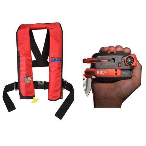 Revere ComfortMax Life Vest & Adventure Medical Kits SOL Origin