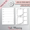 WEEKLY UNDATED Printed Planner Inserts | A5 Planner Inserts | Post It Note Inserts | WO2P | Foxy Fix Inserts | Post It Note Horizontal